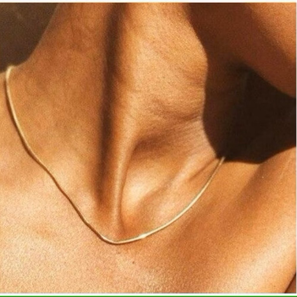 18K Gold Plated Snake Chain on 925 ITALY Solid Sterling Silver Stamped 925 Italy